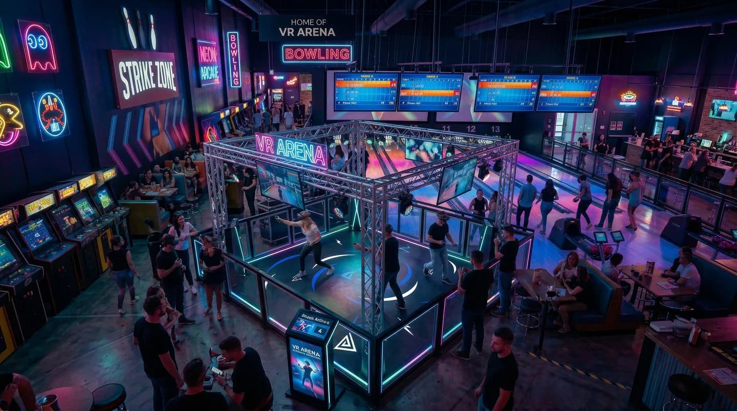 Arena VR activa con jugadores
