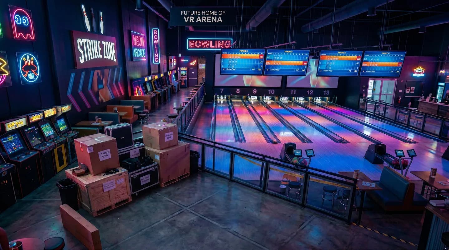 Espacio antes de la instalación de Arena VR